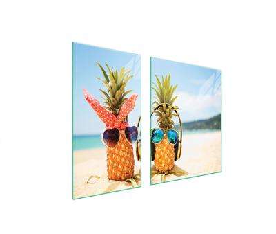 GLAS-KOCHFELD-SCHUTZPLATTE 90x52 ANANAS