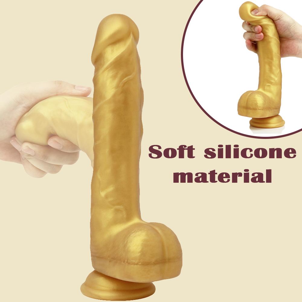 Silica Gel Dildo Realistischer Dildo mit Saugnapf für Anal Großer Penis für Frauen Sexspielzeug Weiblicher Masturbator Sexprodukt für Erwachsene Spielzeug für Erwachsene