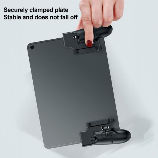 DYS 1 Pair Gaming Handle for Tablet, 6 Finger Game Joystick Trigger Handle, Anti-Slip Gamepad Controller Accessory