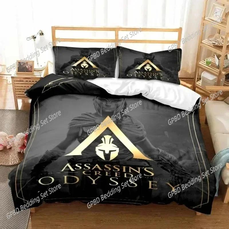 New Game A-Assassin S Creed Art Bedding Set Bedroom Soft Modern Bedspreads Comefortable Kids Duvet Cover Quilt Cover Pillowcase
