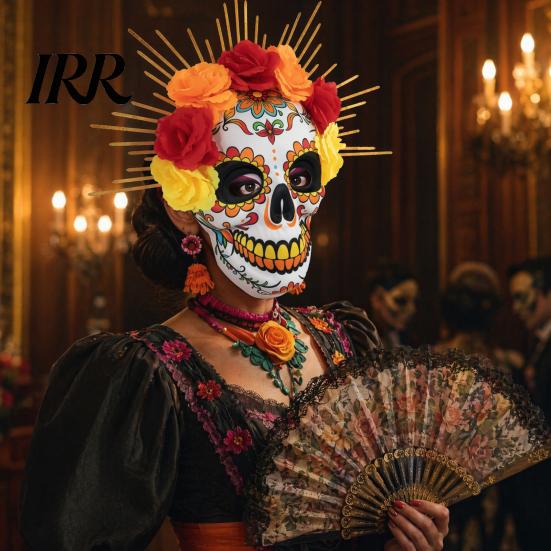 Skull Mask Mardi Gras Mask, Venetian Party Sugar Flexible Costume Masquerade Masks for Halloween Cosplay Mexican Breathable