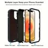 Shockproof  Protective Phone Case for IPhone 16 Case Body Rugged Dust Proof 3 Layer Tough Phone Cover for iPhone 15 14 Pro Max