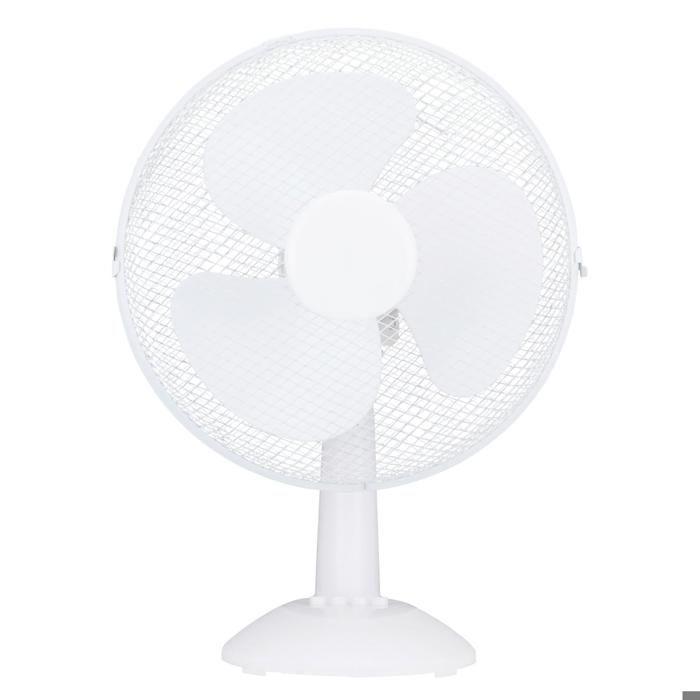 Ventilateur De Table - Lifetime Air - Blanc - 3 Vitesses - 65 dB - Inclinable Et Oscillant