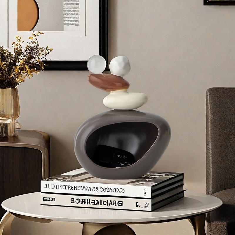 Ceramic Handicrafts Rockery Pebble Desktop Storage Container Stone Cave Store Key Decorative Ornaments Home Accessories