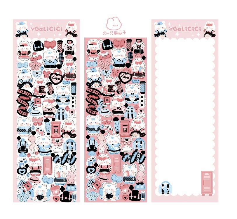 

Корейский популярный милый мультяшный милый кролик goo карта наклейка DIY материал рука счет декоративная наклейка