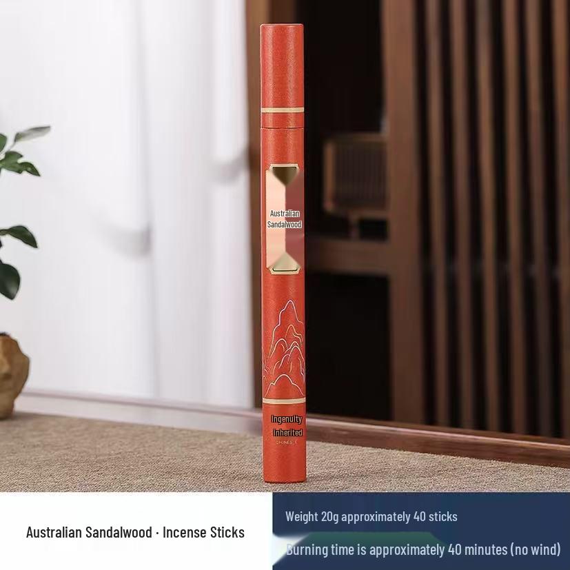20g Agarwood & Sandalwood Incense Sticks with Natural Mugwort - Non-Mosquito Repellent, Tibetan & Buddhist Incense for Indoor Use