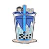 Creative Anime Inspired Pearl Milk Tea Cup Brooch Colorful Metal Accessory For Fashionable Outfits