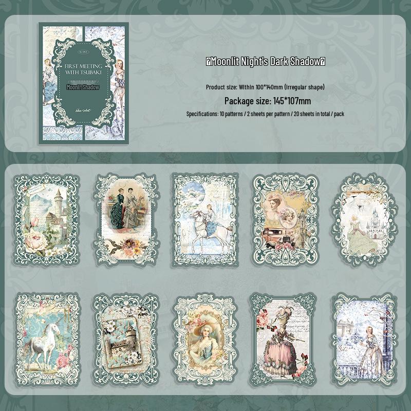 Retro Floral Paper & Collage Stickers: Artistic Diary Decor