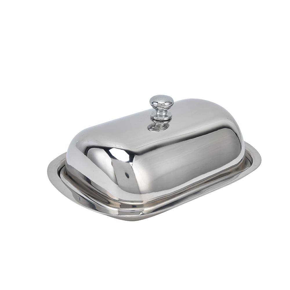 With Lid Butter Dish With Lid 304 Stainless Steel Metal Cheese Tray Home Kitchen