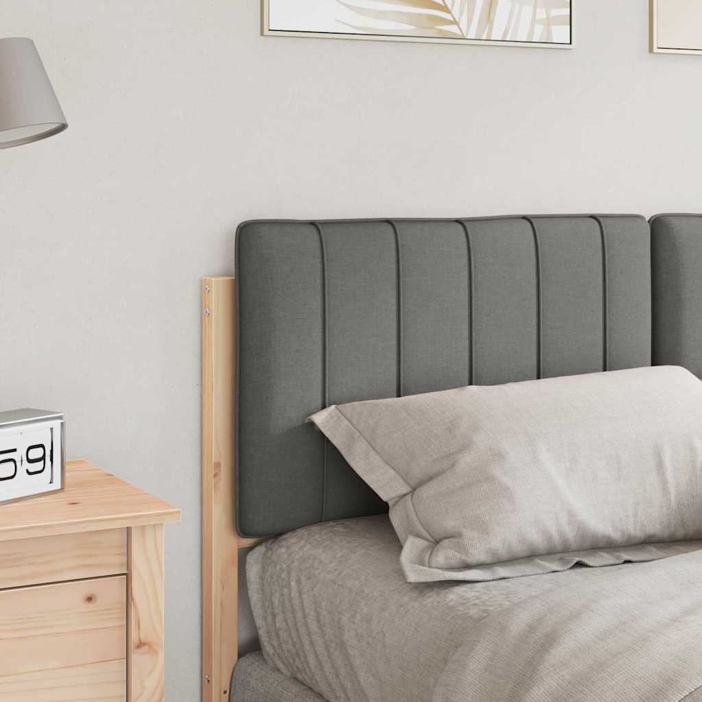 Upholstered Headboard in Brown and Light Grey 135 cm