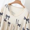 Women's V-Neck Modal Nightgown Dress - Plus Size, Lightweight, Indoor/Outdoor Wear for Spring & Summer