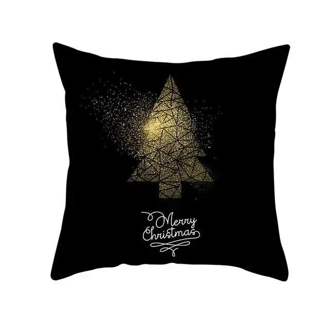 Home Decoration of Golden Deer Christmas Tree Santa Santa Pillow House Cushion Sofa Cushion Cushion Cushion Decoración Navideña
