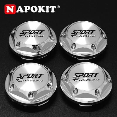 4 pièces 68mm avec métal aluminium SPORT édition Logo voiture roue Center moyeu capuchon jante Refit créatif Badge décoration enjoliveur poussière