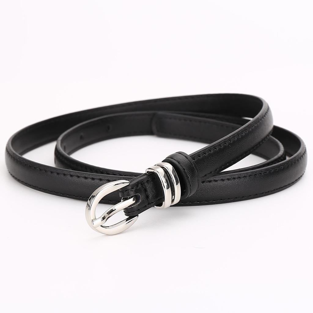 Women's Genuine Leather Dress Belt - Versatile, Thin, Fashionable Cowhide Waistband for Business Fashion