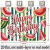Watermelon Birthday Banner, Fruit Photo Backdrop Wall Decor for Summer Party