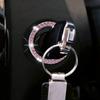 Car Ignition Key Ring Diamond Rhinestone Stickers for Auto Motorcycle Styling Bling Decoration Key Circle Button Car