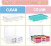 Photo Storage Box with Handle, Photo Organizer Storage Container with 16 Inner Case and 1 Sheet Label for Pictures, Arts