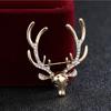 Deer Head Brooch with Antlers, Suitable for Wearing on Clothing