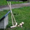 Children's Wooden Pole Croquet Set for Sensory Integration and Group Fun