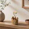 Natural Wood Candle Holder Wooden Glass Holder, Rustic Driftwood Ornament, Farmhouse Eco-friendly Tabletop Decor for Living Room Bedroom Office