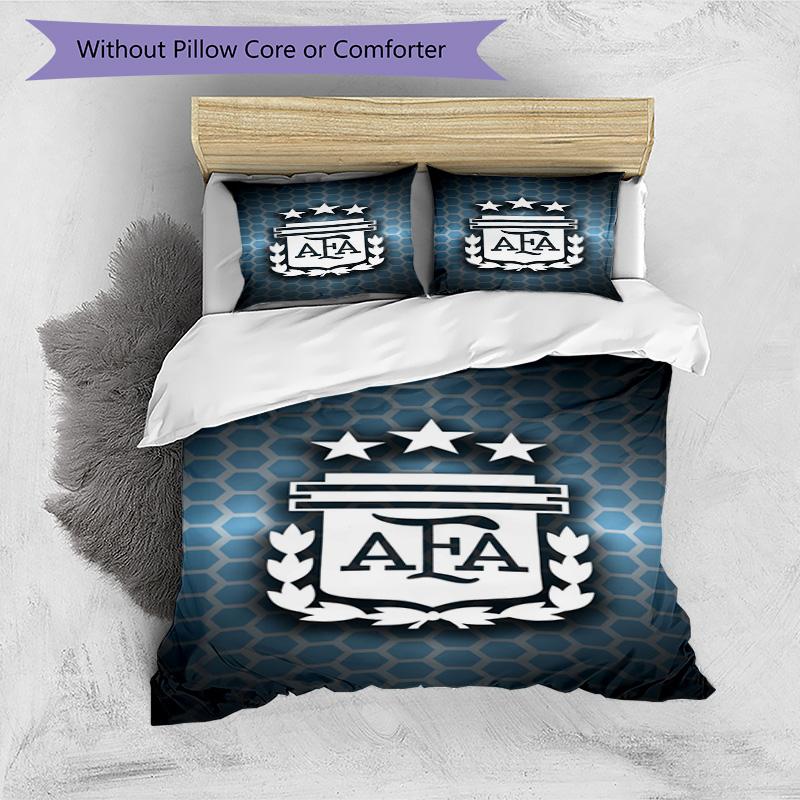 Argentina Football Club Printed Pattern Duvet Cover Set – Includes 1 Duvet Cover and 2 Matching Pillowcases Bedroom Decor Christmas Gifts