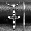 Cross Stainless Steel Choker Necklace for Man Gold Color Men's Chain Necklace Jewelry Corrente Masculina N1173S02