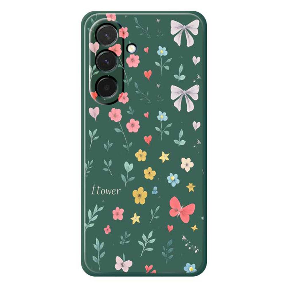 For Samsung Galaxy A36 5G Case Floral Bow Pattern Printing Straight Edge TPU Phone Back Cover