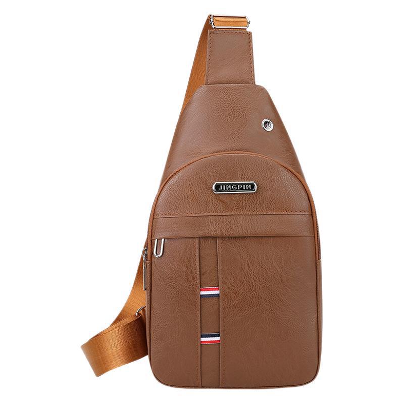 Men's Multifunctional Chest Bag: Fashionable, Portable, and Spacious Shoulder Messenger for Business or Casual Travel.
