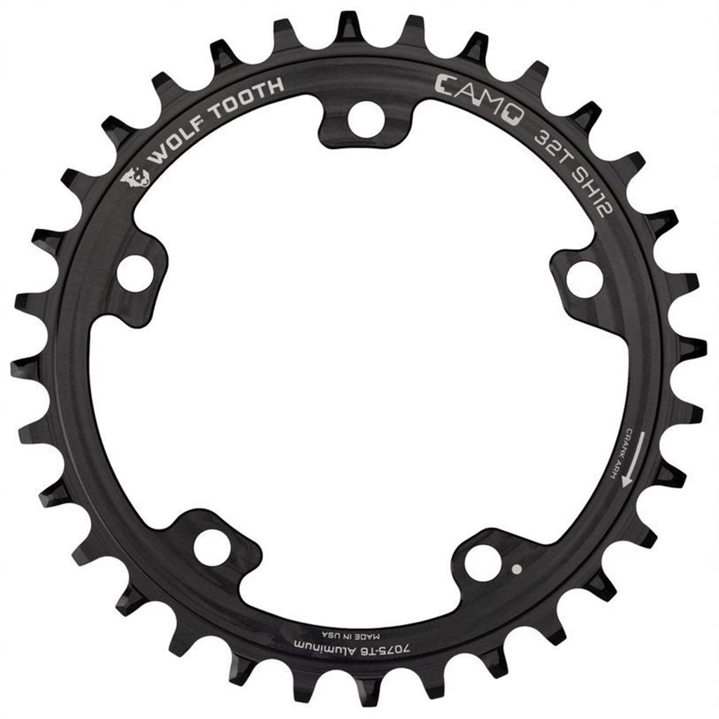 Wolf Tooth CAMO Round Chainring for Shimano 12 spd 32t