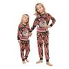 Matching Family Christmas Print Flannel Homewear Set Long-Sleeve Top And Pants