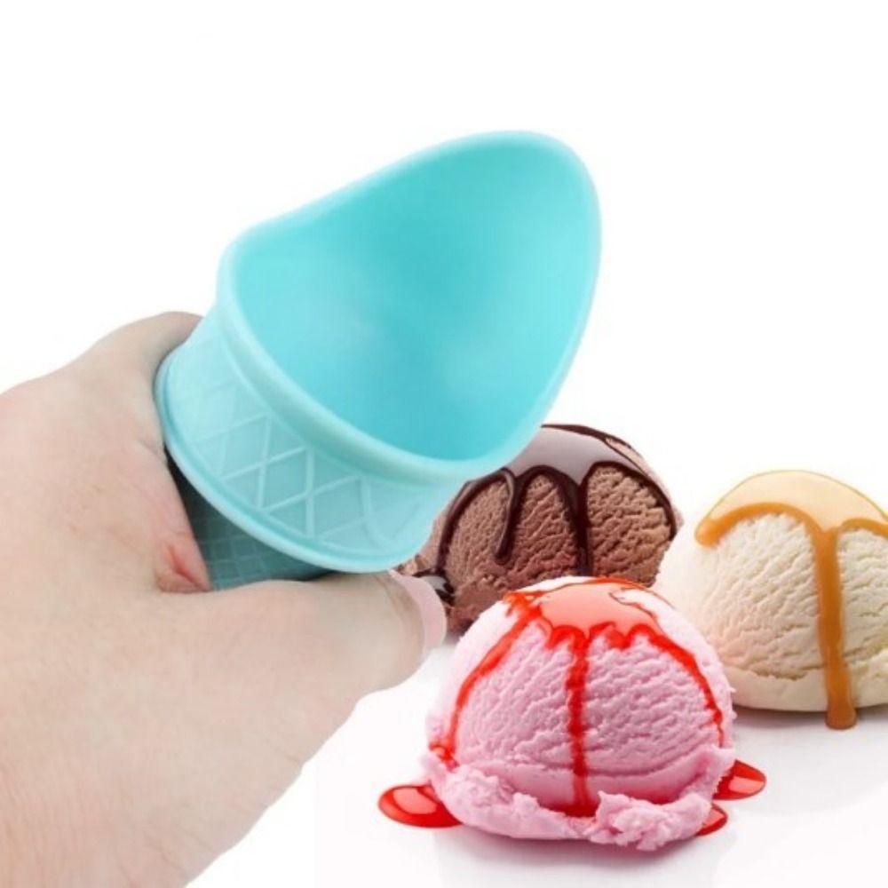 Odorless Silicone Snow Cone Rack Sustainable Freezable Food Cone Holder  Ice Cream Accessories