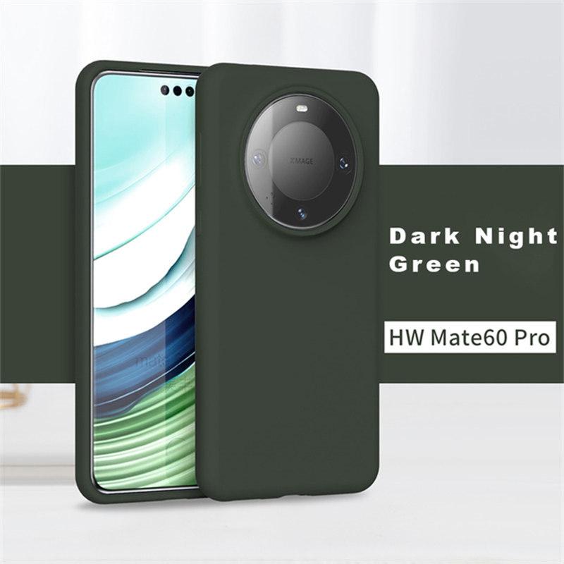 For Huawei Mate 60 Solid Color Case TPU Original Liquid Silicone Phone for Huawei Mate 60Pro 60 Pro Cover Anti-knock Accessories