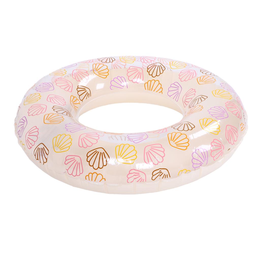 Inflatable Pool Float Ring 35 Inch Float Tube PVC Flotation Pool Swim Tube for Beach Swimming Party Vacation Yellow
