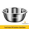 316 Stainless Steel Food-Grade Mixing Bowl - Extra-Thick for Egg Beating & Dough Mixing.