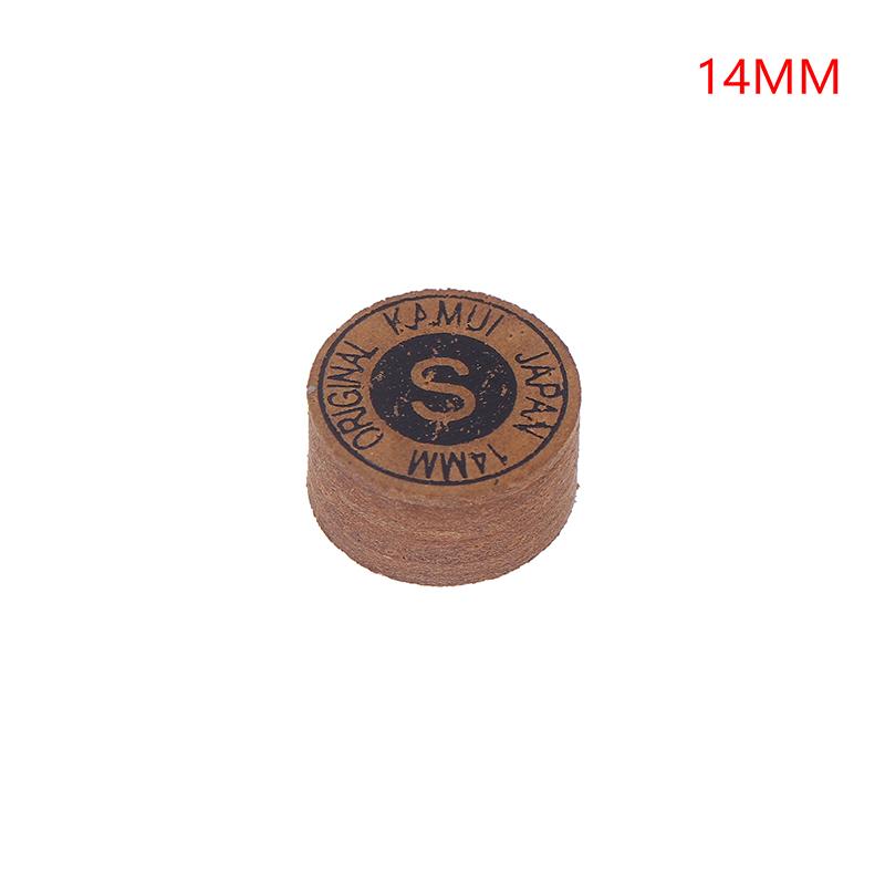 

1 шт. 14 мм японская наклейка для кия качество пул бильярд кожаная наклейка для кия девятка головка кия снукерная наклейка для кия жесткая мягкая головка S коричневый