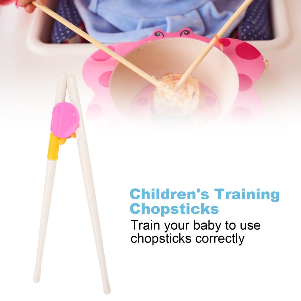 1 Pair Children s Training Chopsticks Flat Rounded Head Reusable Learning Chopstick Helper