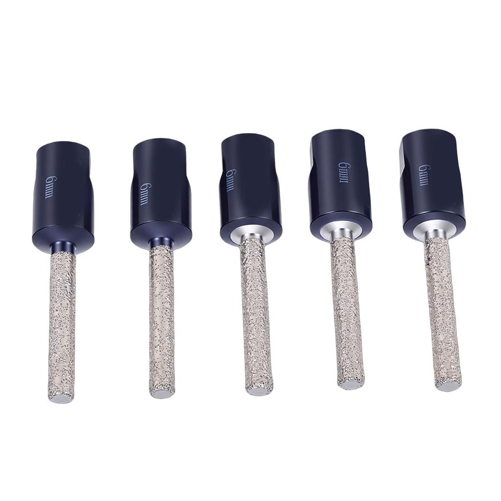 5PCS   Dry Drill Bits 6mm M10 Shank High Hardness Brazed Drilling Bit for Ceramic   Marble Tile