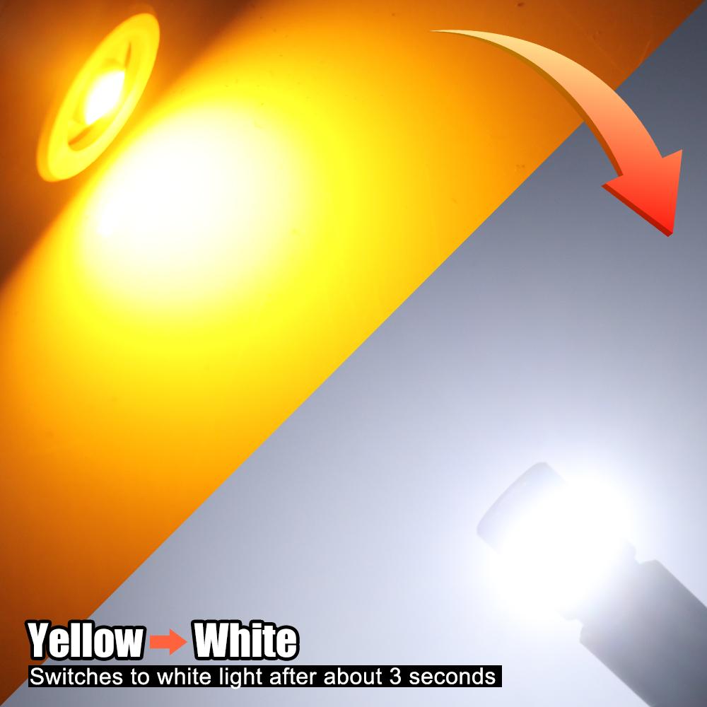 MAXGTRS 2x Two Color Switch T10 LED W5W Car Side Interior lights 12V Bulb 2835 Chips 194 168 White 6000K Parking Dome Lamps