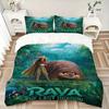 3pcs Raya & Tuk Tuk Raya and The Last Dragon Quilt Cover Set, Soft and Cozy Bedroom, Guest Room and Dorm Decorative Bedding 3-Piece Set 1 Qu