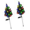 Solar Lawn Lamp Ground Stake Xmas Tree Water Proof Holiday Landscape Light for Outdoor Garden Courty