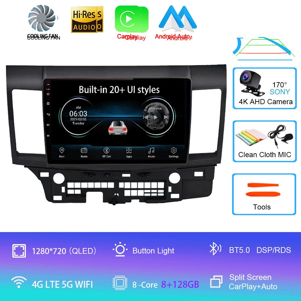 Android 14 For Mitsubishi Lancer 10 CY 2007-2012 10Inch Car Radio Stereo Audio GPS Player Carplay Auto Screen WIFI+4G