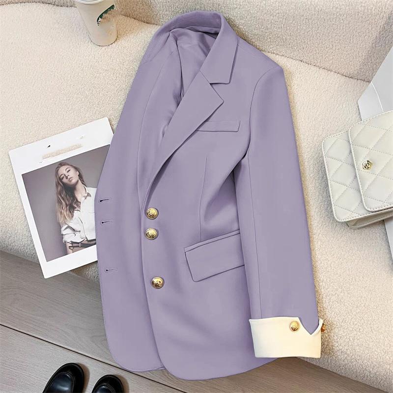 Palton Blazer Elegant pentru Femei Modă Guler Ridicat Mânecă Lungă Paltoane Dama Modă Primăvară Toamnă Lejer Office Lady Îmbrăcăminte Exterioară
