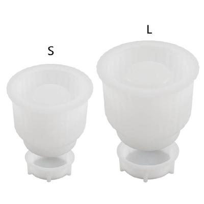 DIY Silicone Mold for Small Cement Cup Jars Flower Planter Pot Resin Molds