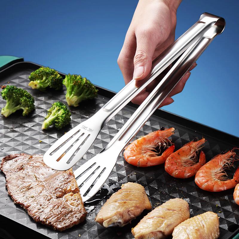 Zhi Shi Große Edelstahl-Lebensmittelzange (2er-Pack, 28cm)