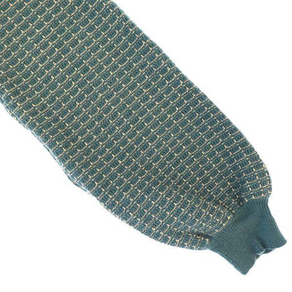 REDYAZEL Grid pattern Long sleeve knit one piece F green Women Used