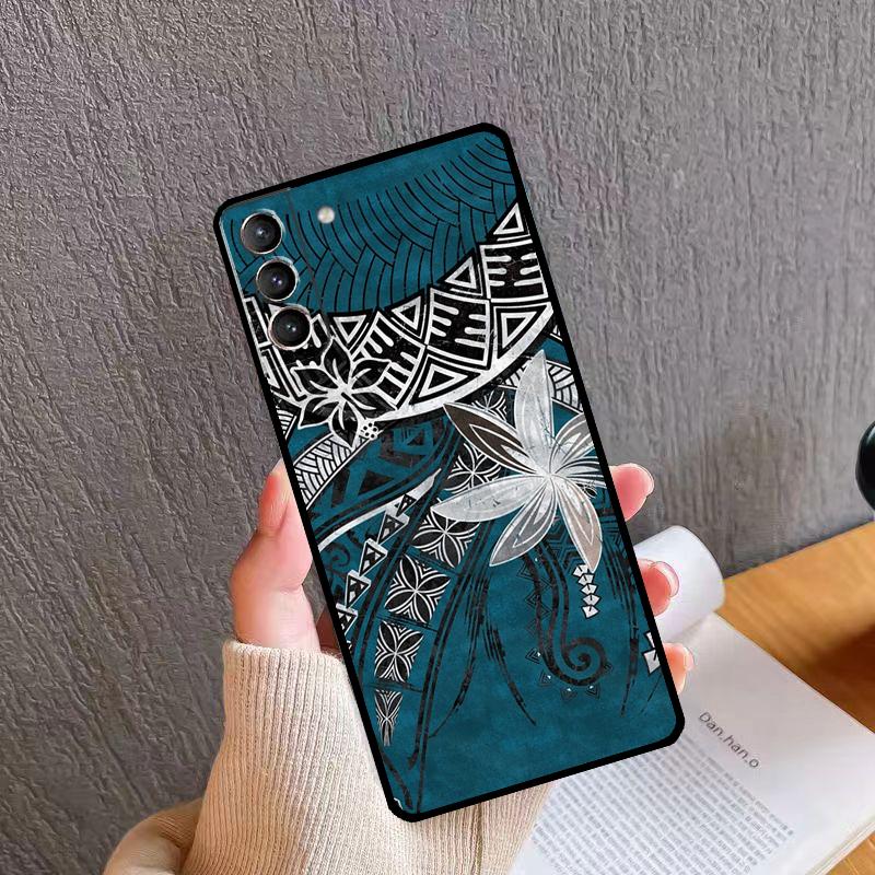 Polynesian Pattern Design Phone Case For Samsung Galaxy S26 S25 S24 S20 S21 S22 S23 Ultra S10 Plus S24 FE S25 FE Cover