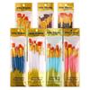 10-Piece Pearlescent Blue Nylon Hair Paint Brush Set for Gouache & Oil Painting