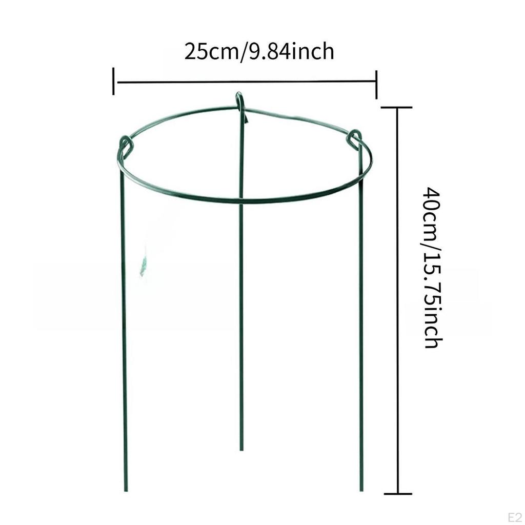3Pcs Iron Peony Cages Plant Support Stakes Round Trellis Multipurpose for Vegetable Climbing