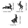 3 Pieces Animal Shape Garden Stakes Ideal Gift Metal Cute Easy to Install Yard Decors for Outdoor Garden Backyard Courtyard Yard