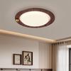 Chinese Style Retro Walnut Ceiling Light - Full Spectrum Eye Protection for Living Room & Study